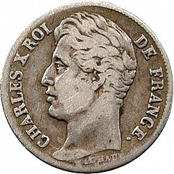 Large Obverse for 1/2 Franc 1829 coin