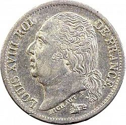 Large Obverse for 1/2 Franc 1820 coin