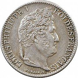 Large Obverse for 50 Centimes 1845 coin