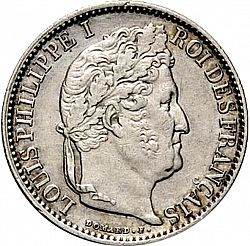 Large Obverse for 50 Centimes 1847 coin