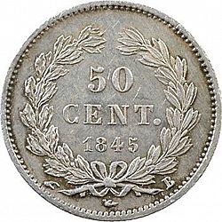 Large Reverse for 50 Centimes 1845 coin