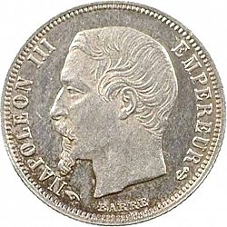 Large Obverse for 50 Centimes 1860 coin