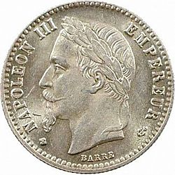 Large Obverse for 50 Centimes 1867 coin