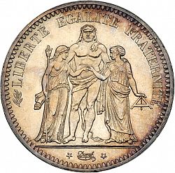 Large Obverse for 5 Francs 1848 coin