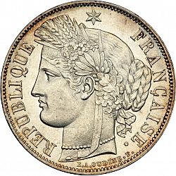 Large Obverse for 5 Francs 1850 coin