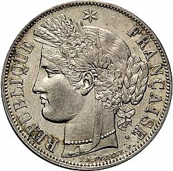 Large Obverse for 5 Francs 1850 coin