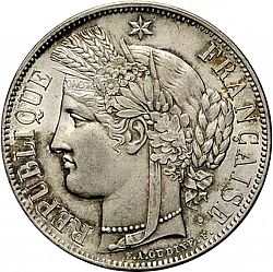 Large Obverse for 5 Francs 1851 coin