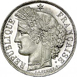 Large Obverse for 5 Francs 1870 coin