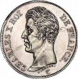 Large Obverse for 5 Francs 1826 coin