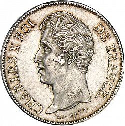 Large Obverse for 5 Francs 1828 coin