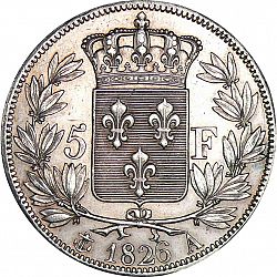 Large Reverse for 5 Francs 1826 coin