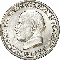 Large Obverse for 5 Francs 1941 coin