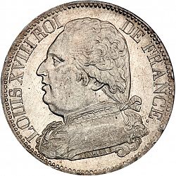 Large Obverse for 5 Francs 1814 coin