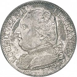 Large Obverse for 5 Francs 1814 coin