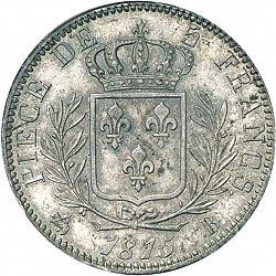 Large Reverse for 5 Francs 1815 coin