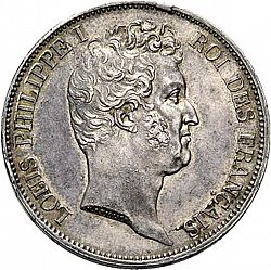 Large Obverse for 5 Francs 1830 coin