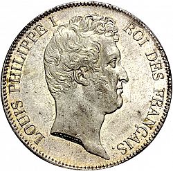 Large Obverse for 5 Francs 1831 coin