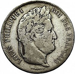 Large Obverse for 5 Francs 1832 coin