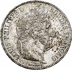 Large Obverse for 5 Francs 1836 coin