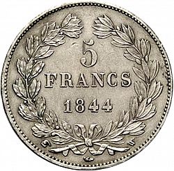 Large Reverse for 5 Francs 1844 coin