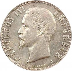 Large Obverse for 5 Francs 1856 coin