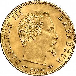 Large Obverse for 5 Francs 1859 coin