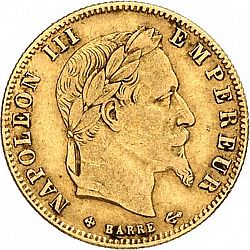 Large Obverse for 5 Francs 1862 coin
