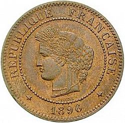 Large Obverse for 5 Centimes 1896 coin