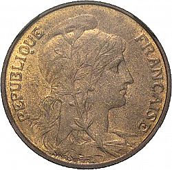 Large Obverse for 5 Centimes 1905 coin