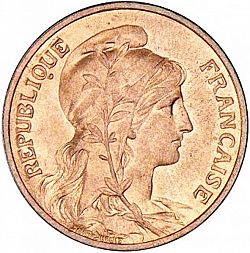 Large Obverse for 5 Centimes 1912 coin