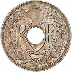 Large Obverse for 5 Centimes 1927 coin