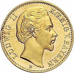 Large Obverse for 10 Mark 1872 coin