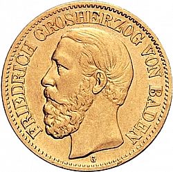 Large Obverse for 10 Mark 1873 coin