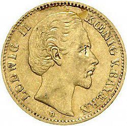 Large Obverse for 10 Mark 1874 coin