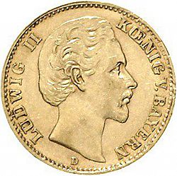 Large Obverse for 10 Mark 1875 coin