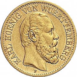 Large Obverse for 10 Mark 1879 coin