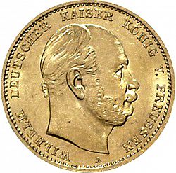 Large Obverse for 10 Mark 1880 coin