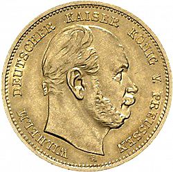 Large Obverse for 10 Mark 1886 coin