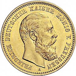 Large Obverse for 10 Mark 1888 coin