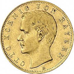 Large Obverse for 10 Mark 1888 coin