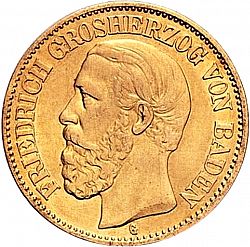 Large Obverse for 10 Mark 1890 coin