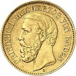 Large Obverse for 10 Mark 1891 coin