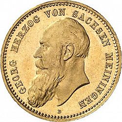 Large Obverse for 10 Mark 1898 coin