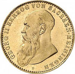 Large Obverse for 10 Mark 1902 coin