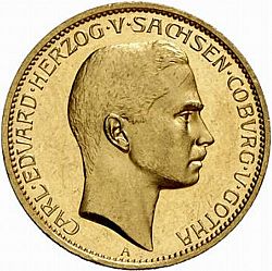 Large Obverse for 10 Mark 1905 coin