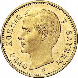 Large Obverse for 10 Mark 1905 coin