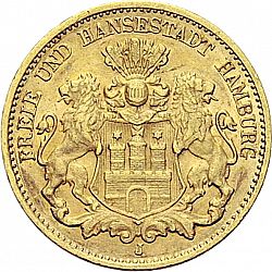 Large Obverse for 10 Mark 1906 coin
