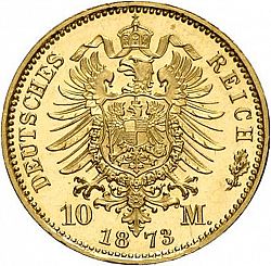 Large Reverse for 10 Mark 1873 coin