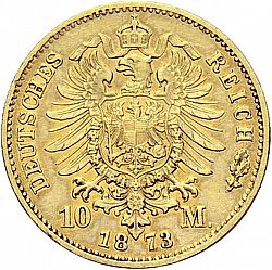 Large Reverse for 10 Mark 1873 coin