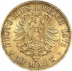 Large Reverse for 10 Mark 1876 coin